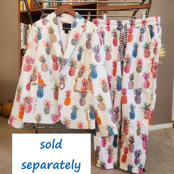 NWOT J. Crew Seaside Pants in Ratti Painted Pineapple SUMMER - Picture 12 of 12